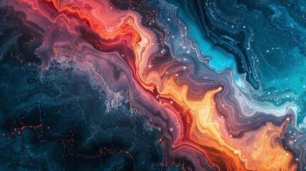 Rainbow colorful abstract natural stone geode fluid texture wallpaper background pink gold blue yellow grey dark red marble luxury rich