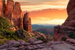 © aheflin - Scenic sunrise view, Sandstone butte, Sedona Arizona