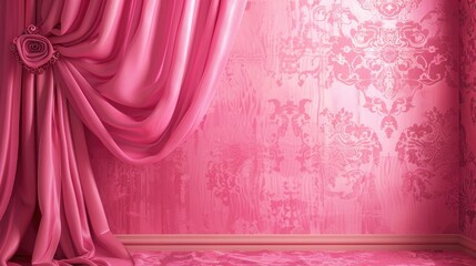 Wall Mural - elegant pink background with burlesque style