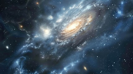 Wall Mural - galactic stars and interstellar dust in the cosmos