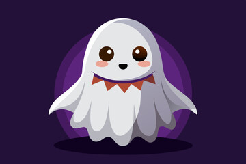 Wall Mural - ghost face costume for Halloween night vector illustration