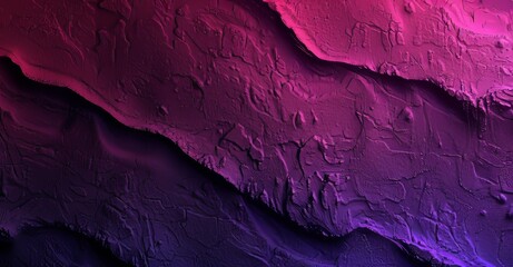 Wall Mural - Purple-blue grainy gradient on black background, copy space, noise texture effect, wide banner