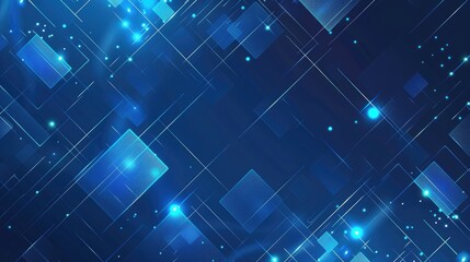 Abstract technology background with geometric blue shapes