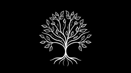 leaf, tree, nature, illustration, design, vector, icon, plant, symbol, growth, eco, abstract, environment, forest, ecology, isolated, green, garden, natural, graphic, tree branch, silhouette, backgrou