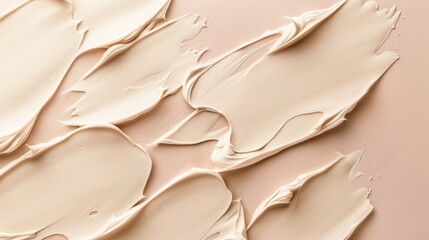 Canvas Print - Creamy cosmetic texture on a neutral backdrop for skincare product display