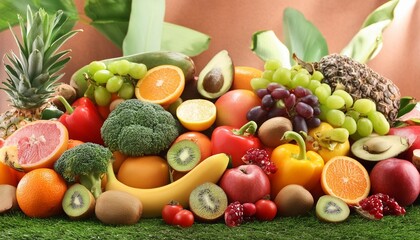 Wall Mural - healthy food background