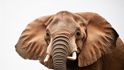 elephant trunk isolated white background