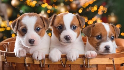 Wall Mural - jack russel terrier puppies