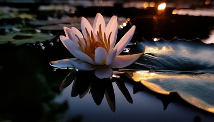 Wall Mural - soft reflections the ethereal beauty of waterlilies water lily flower hd wallpaper