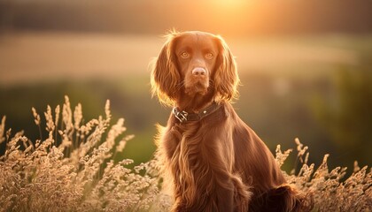 Sticker - field spaniel in open air