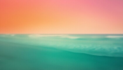 Wall Mural - summer poster design orange teal green pink abstract grainy gradient background noise texture effect