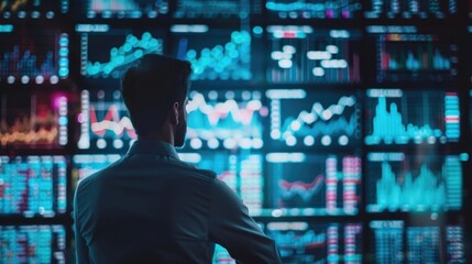 Wall Mural - An AI-powered risk management system, predicting market downturns with high accuracy and speed