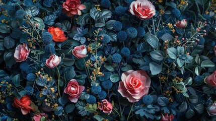Wall Mural - Floral backdrop