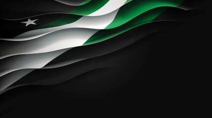 Wall Mural - mockup of paper with a Pakistani flag design, flowing gently in the wind, providing a unique and creative backdrop for your projects.