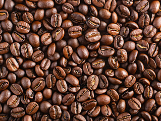 Wall Mural - a close up of a pile of coffee beans