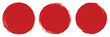 © Propakages - Red grunge circle stamp. Round stamp vector isolated on white background. Red stamp vector. For grunge badge, seal, ink, and stamp design template.