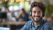 © hisilly - Cheerful Male Technical Support Operator in Call Centre with Headset