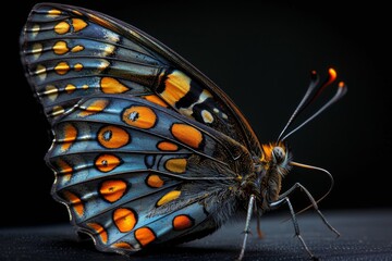 Wall Mural - Close-up of a Butterfly with Intricate Wing Patterns