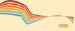 © Umar - retro vintage 70s style stripes background poster lines. shapes vector design graphic 1970s retro background. abstract stylish 70s era line frame illustration. banner, cover, poster, backdrop