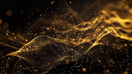 abstract technology particles lines mesh background  