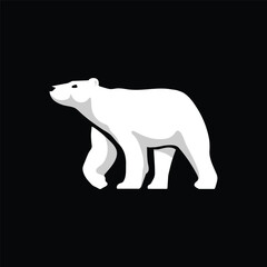 Wall Mural - simple polar bear animal vector