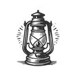 © Dreamer - vintage design lantern hand drawn vector illustration