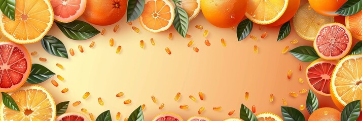 Wall Mural - Abstract Citrus Fruit Background