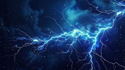 Abstract Lightning Strike in Cosmic Space