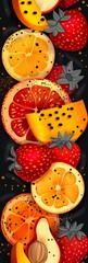 Wall Mural - Abstract Fruit Pattern