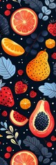 Wall Mural - Vibrant Fruit Abstract Pattern