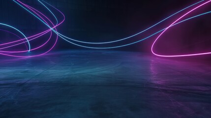 Wall Mural - Abstract Neon Lights Background