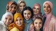 © robertuzhbt89 - Diverse women in colorful hijabs smiling together