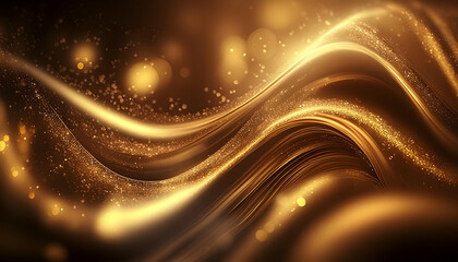 Wall Mural - Shiny gold wave background gold texture abstract wave design gold abstract wave design Flowing gold shapes texture luxurious aesthetic luxurious swirling gold background