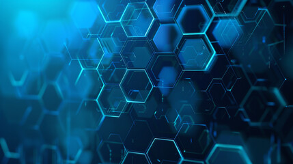 Digital blue hexagon technology background for design works. hexagonal elements. Medical, technology or science design.