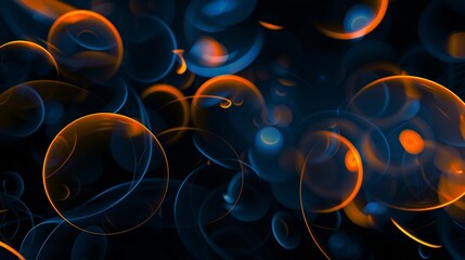 Wall Mural - blue and gold circle element