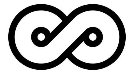 Wall Mural - Infinity symbol isolated on white background
