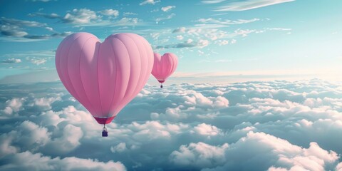 Poster - Hot air balloons in flight