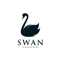 Wall Mural - Swan logo design template with modern concept