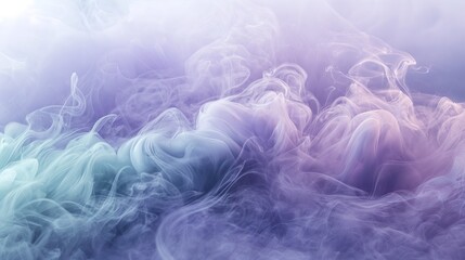 Wall Mural - Abstract Swirling Purple and Blue Smoke in Water