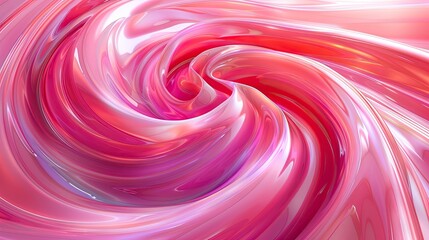 Wall Mural - Seamless vibrant swirls of pink
