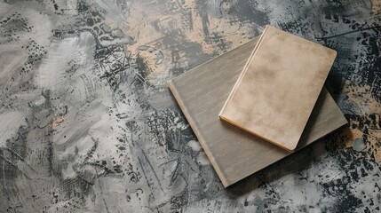 Sticker - Sketchbook with free space on gray rug texture background