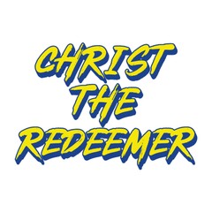 Wall Mural - 3D Christ the redeemer text poster