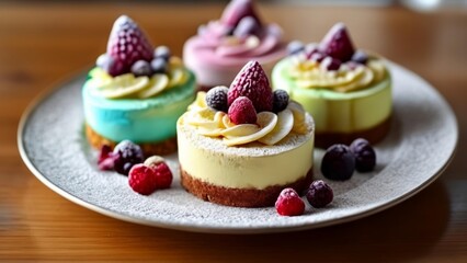 Wall Mural -  Deliciously decadent dessert trio ready to indulge