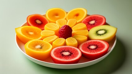 Poster -  A vibrant fruit salad ready to be enjoyed