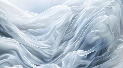 Wall Mural - Light abstract background with flowing white waves
