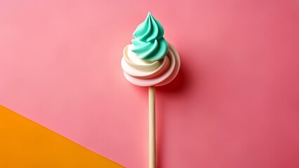 Canvas Print -  Deliciously tempting soft serve ice cream