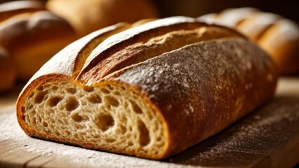 Canvas Print -  Freshly baked bread ready to be savored