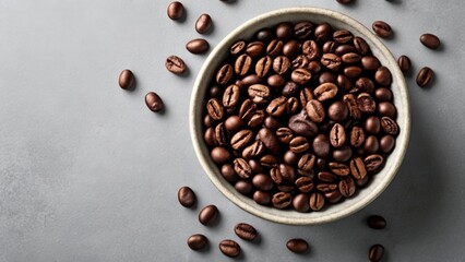 Poster -  Coffee beans in a bowl ready for a fresh brew