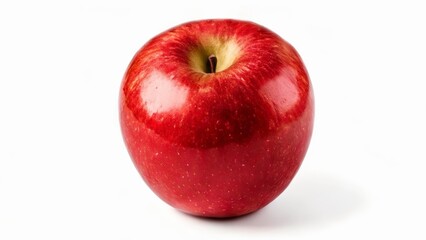 Canvas Print -  Fresh and ripe red apple on white background