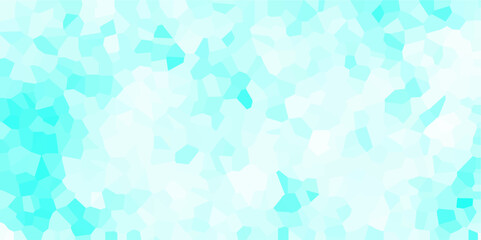 Wall Mural - light blue Broken quartz stained Glass Background with White lines. Voronoi diagram background. Seamless pattern with 3d shapes vector Vintage background. Geometric Retro tiles pattern